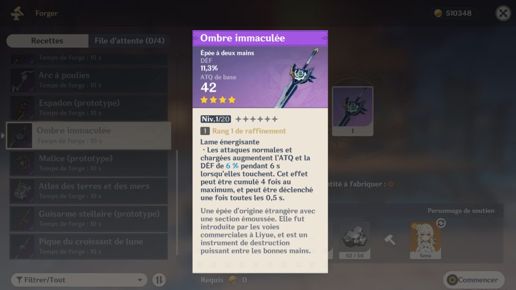 Ombre immaculée Genshin Impact, comment l’obtenir ?