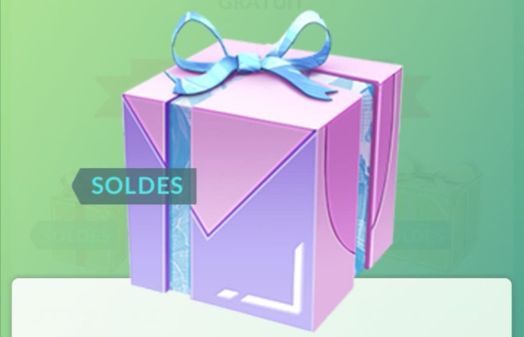 Boîte cadeau en promo sur Pokémon GO : 1 Passe de Raid à distance, 5 Hyper Ball, 20 Poké Ball et 10 Super Ball