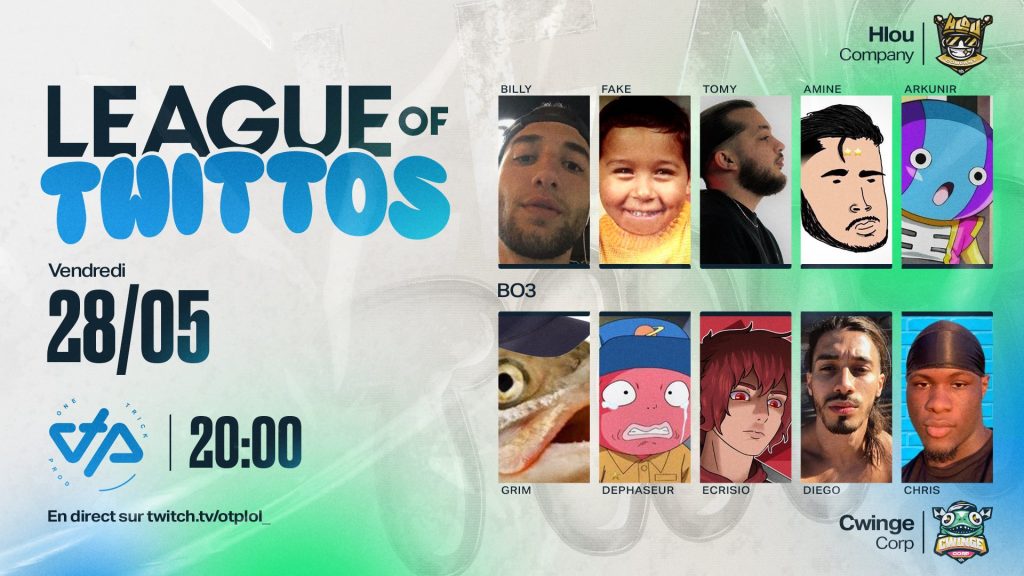 League of Twittos sur OTP , showmatch LoL d&rsquo;influenceurs Twitter