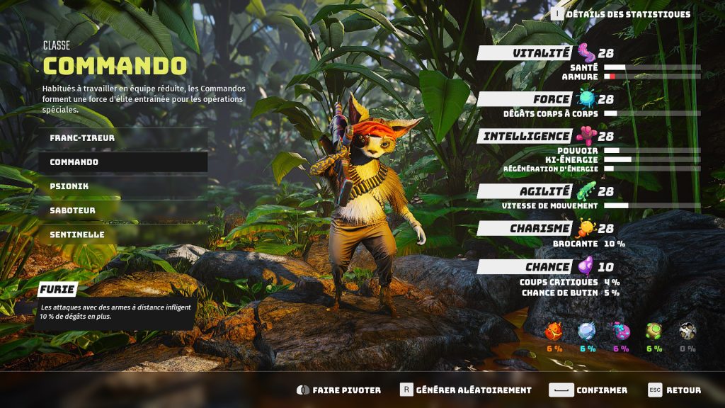 Commando Biomutant, build recommandé et présentation