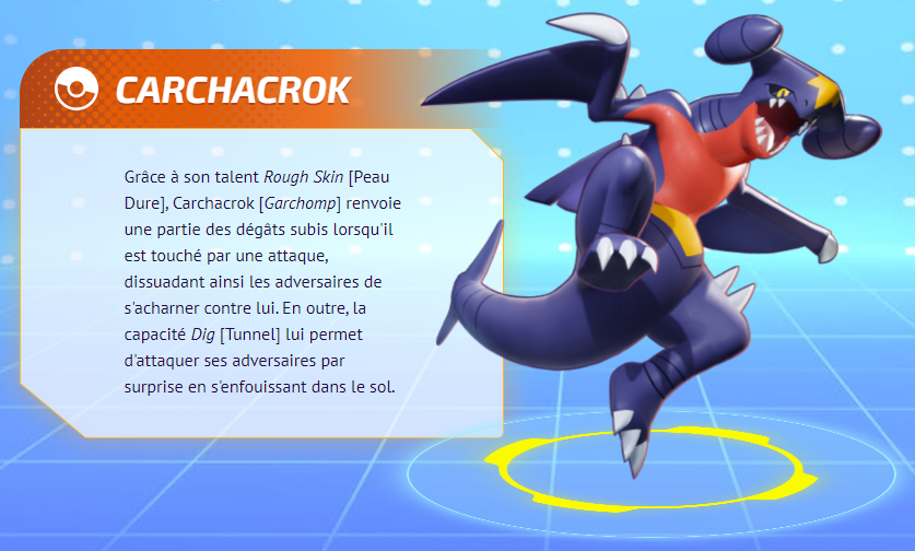 Carchacrok (Garchomp) Pokemon Unite, meilleurs build, moves et objets