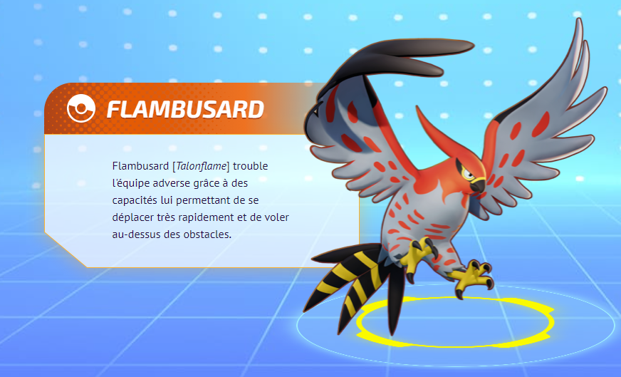 Flambusard (Talonflame) Pokemon Unite, meilleurs build, moves et objets