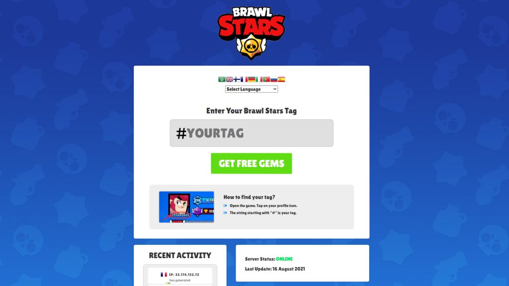 Gemsdo com Brawl Stars, infos sur un site à éviter