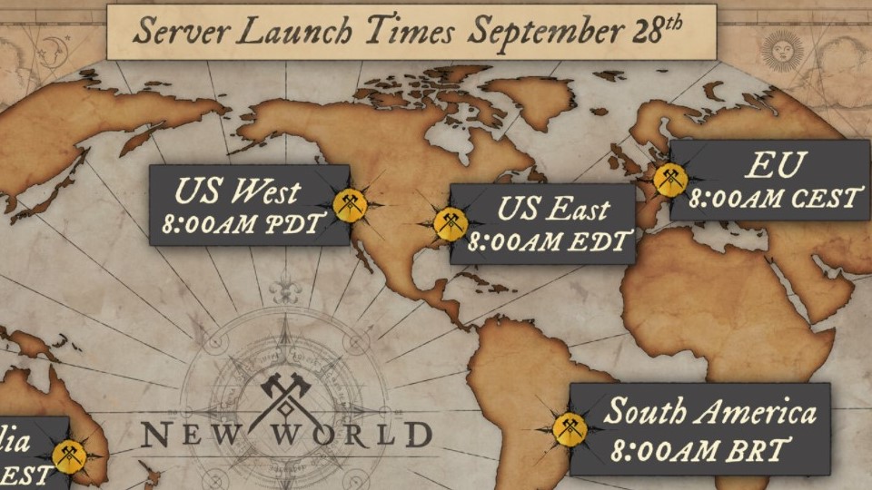 Heure de sortie New World serveurs EU, quand sort le jeu en Europe ?
