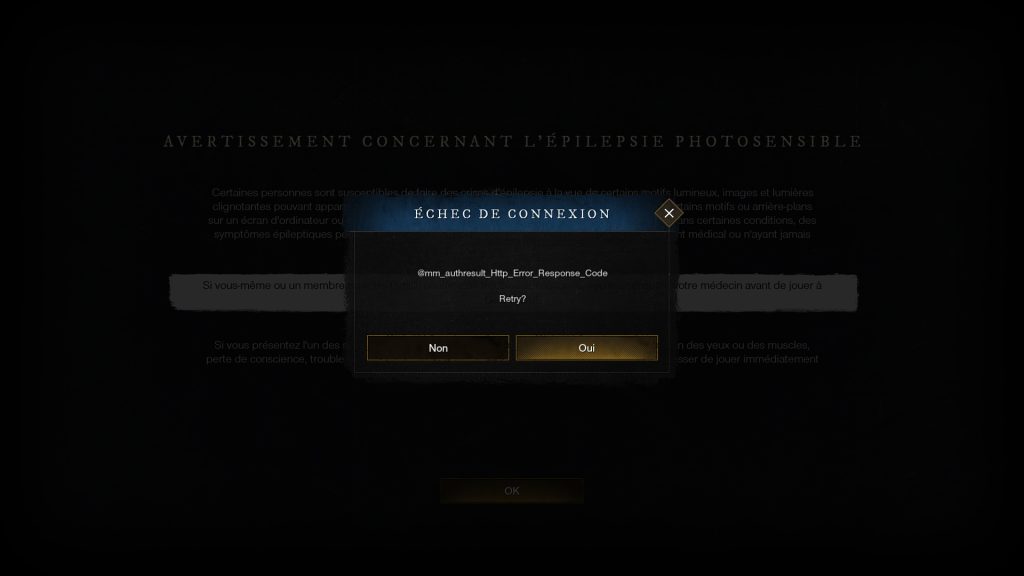 @mm_authresult_Http_Error_Response_Code New World, comment résoudre l’erreur ?