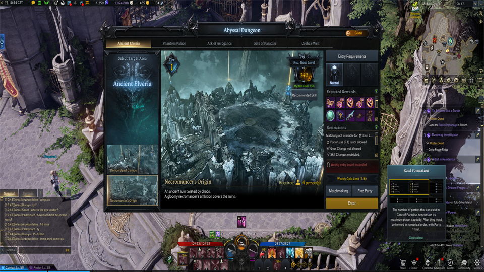 Thanatos Lost Ark, emplacement du boss et du donjon