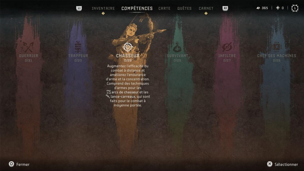 Tier List compétences Horizon Forbidden West, meilleures skills du jeu