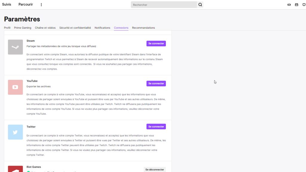 Lier compte Twitch et Steam, comment faire ?