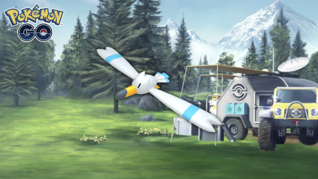 Goélise (shiny) dans les Heures de Pokémon Vedette de mai 2022 sur Pokémon GO