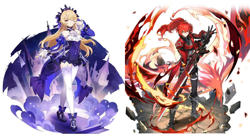 Nouveaux skins 2.8 Genshin Impact, leak pour Diluc et Fischl