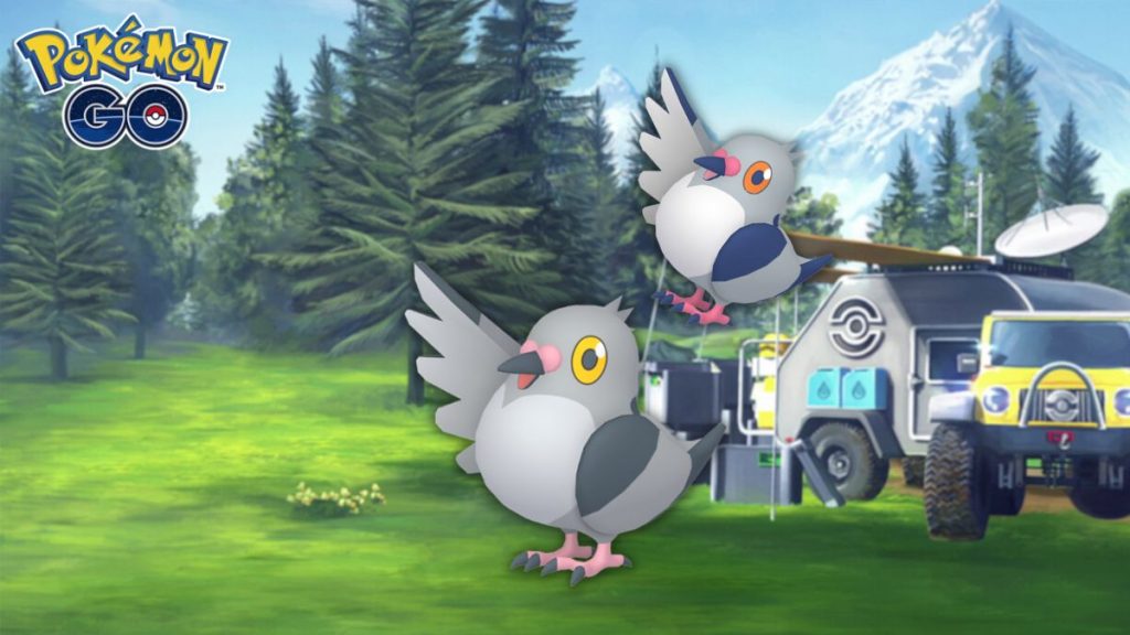 Poichigeon (shiny) dans les Heures de Pokémon Vedette d’août 2022 sur Pokémon GO