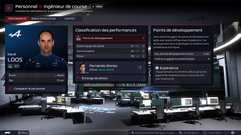 Meilleur ingénieur de course F1 Manager 2022, tier list des race engineers