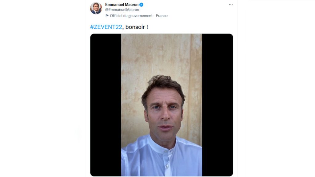 Le tweet d’Emmanuel Macron sur le ZEVENT 2022 ne passe pas inaperçu