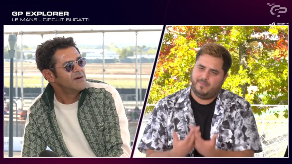 Jamel Debbouze s’exprime lors du GP Explorer sur le plateau de Doigby