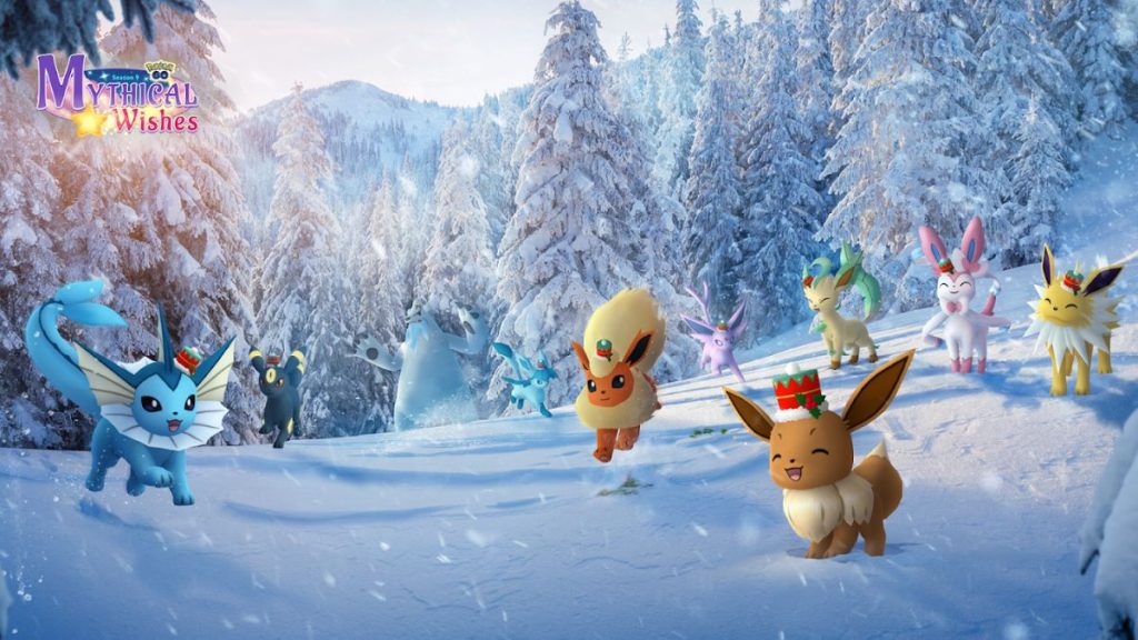 Fêtes d’hiver Partie 2 en 2022 sur Pokémon Go, l’événement avec Evoli et ses évolutions costumés