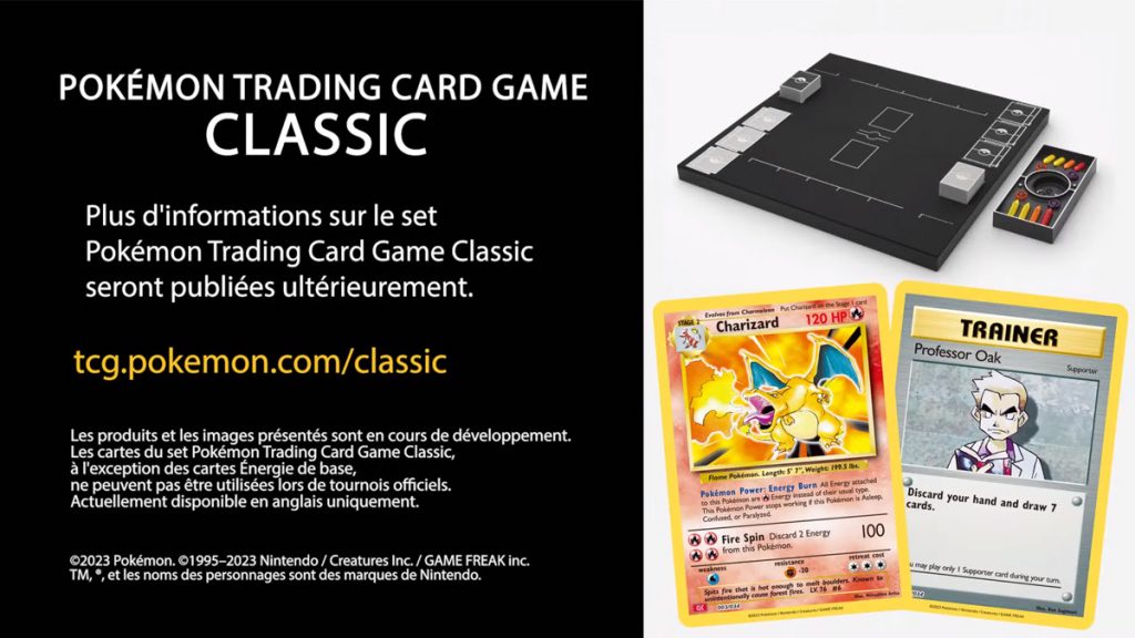 TGC Pokemon Classic, date de sortie, cartes, plateau, toutes les infos