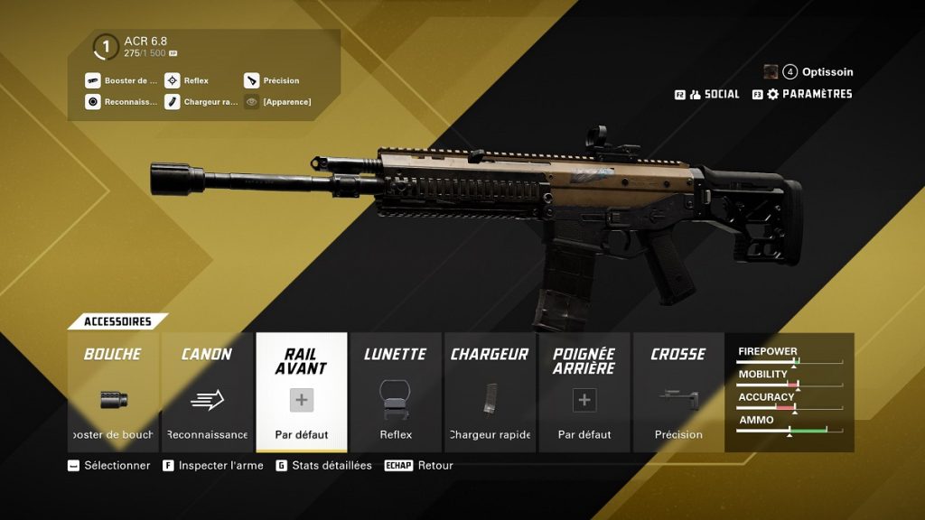 Classe ACR 6.8 XDefiant : les meilleurs accessoires et build