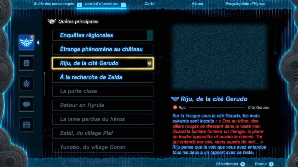 Zelda TOTK Riju de la Cité Gerudo, solution de l’énigme