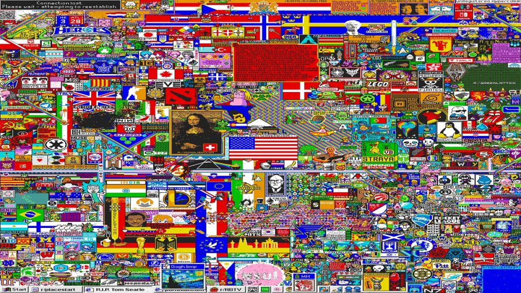 Pixel War 2023 image finale de r/place, screen de fin de la toile