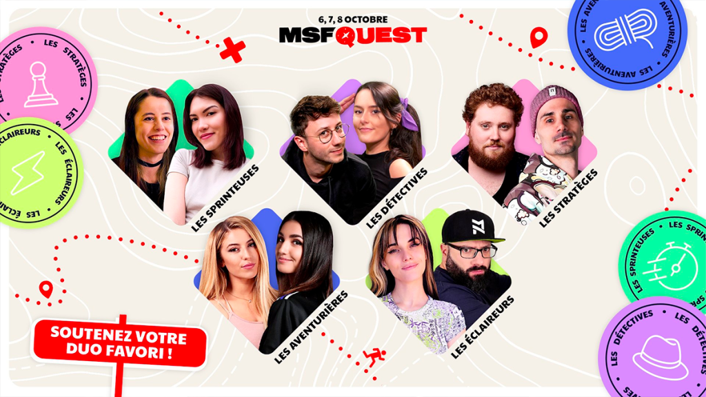 MSF Quest : Vos streameurs préférés s’engagent pour Médecins Sans Frontières lors d’une course !