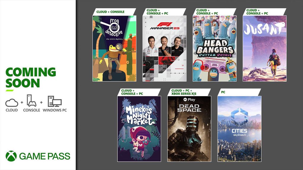 Prochainement sur le Game Pass Xbox : Cities Skylines 2, Dead Space, Jusant et bien d’autres surprises !