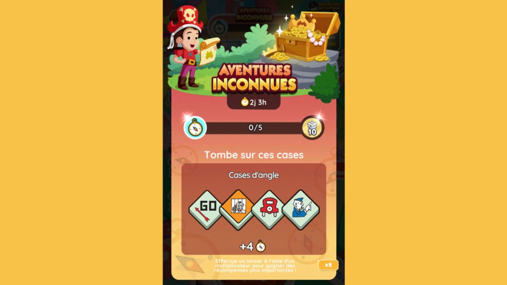 Aventures inconnues Monopoly GO, paliers, récompenses et durée pour l’événement de novembre 2023