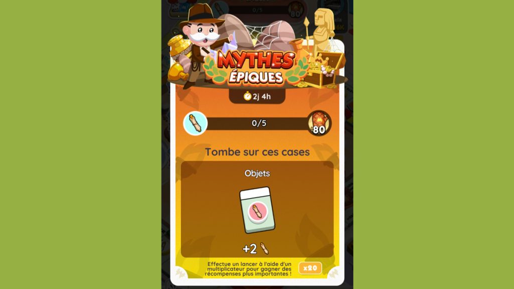 Mythes épiques Monopoly GO, paliers, récompenses et durée pour l’événement de novembre 2023