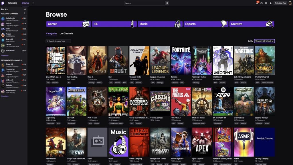 Nouvelles catégories Twitch : quelles sont les nouveaux thèmes ?