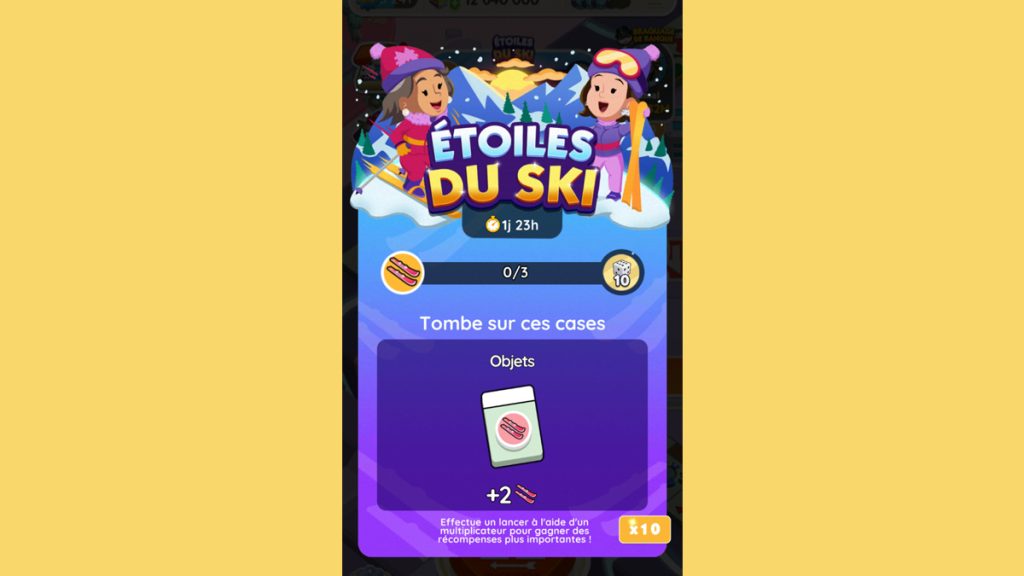 Étoiles du ski Monopoly GO, paliers, récompenses et durée pour l’événement de janvier 2023
