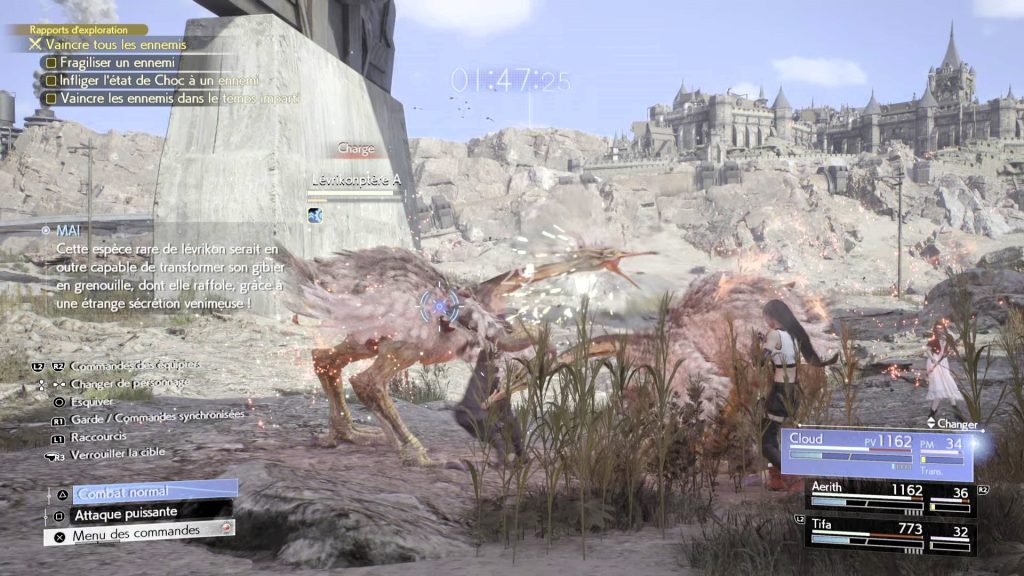 Rapport de chasse Un étrange Prédateur FF7 Rebirth : trouver et vaincre les Lévrikonptère