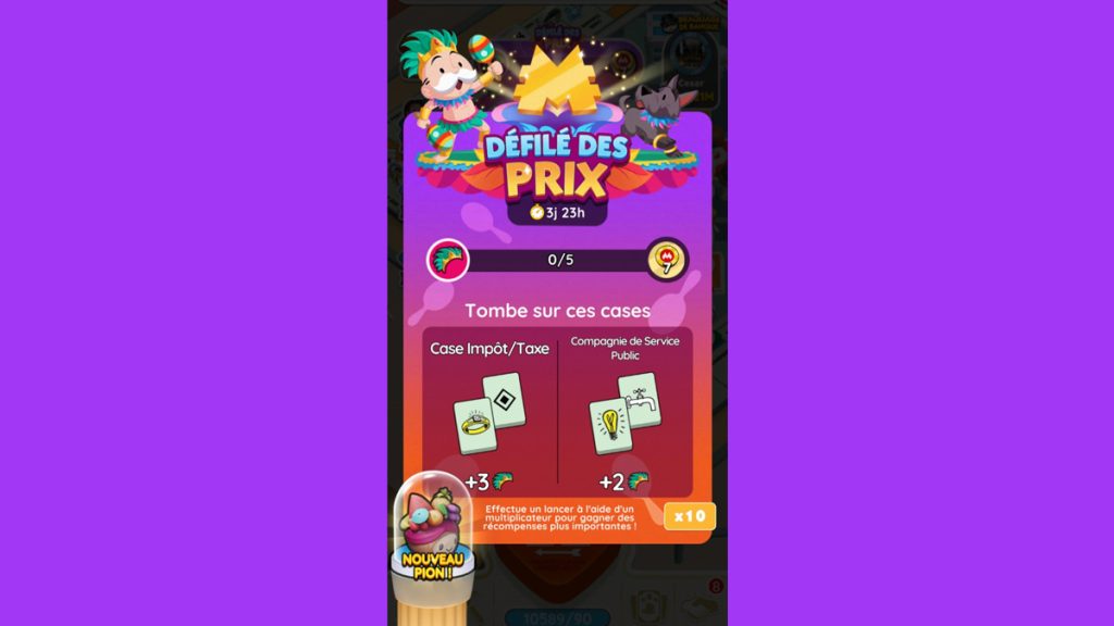 Défilé des prix Monopoly GO, paliers, récompenses et durée pour l’événement de février 2024