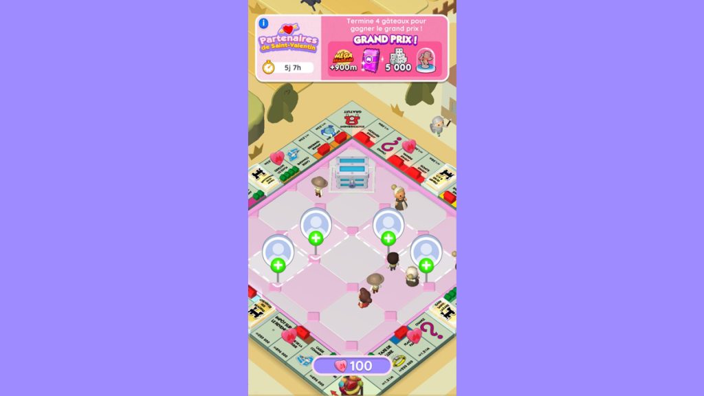 Partenaires de Saint-Valentin Monopoly GO, paliers, récompenses et durée pour l’événement de février 2024