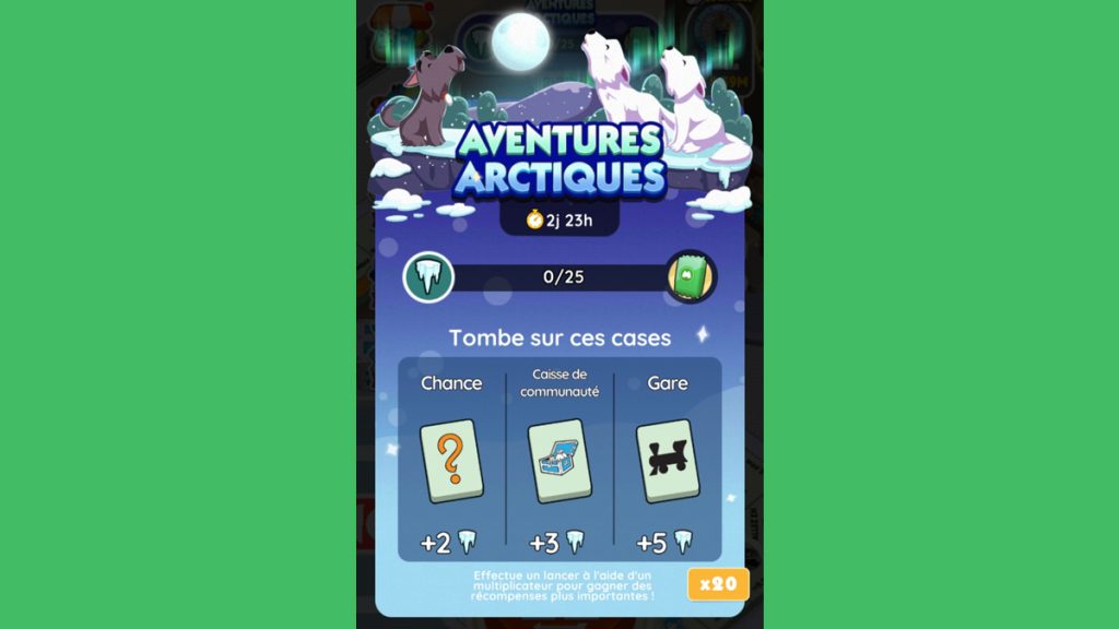 Aventures arctiques Monopoly GO, paliers, récompenses et durée pour l’événement de mars 2024