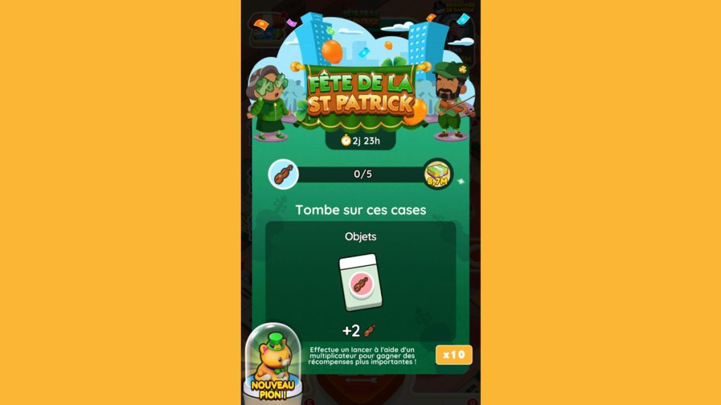 Fête de la Saint-Patrick Monopoly GO, paliers, récompenses et durée pour l’événement de mars 2024