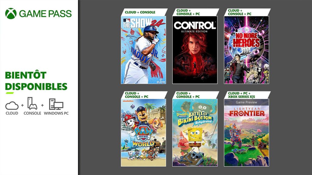 Xbox Game Pass : Control, Lightyear Frontier et la Pat’Patrouille débarque dans le catalogue de mars 2024 !