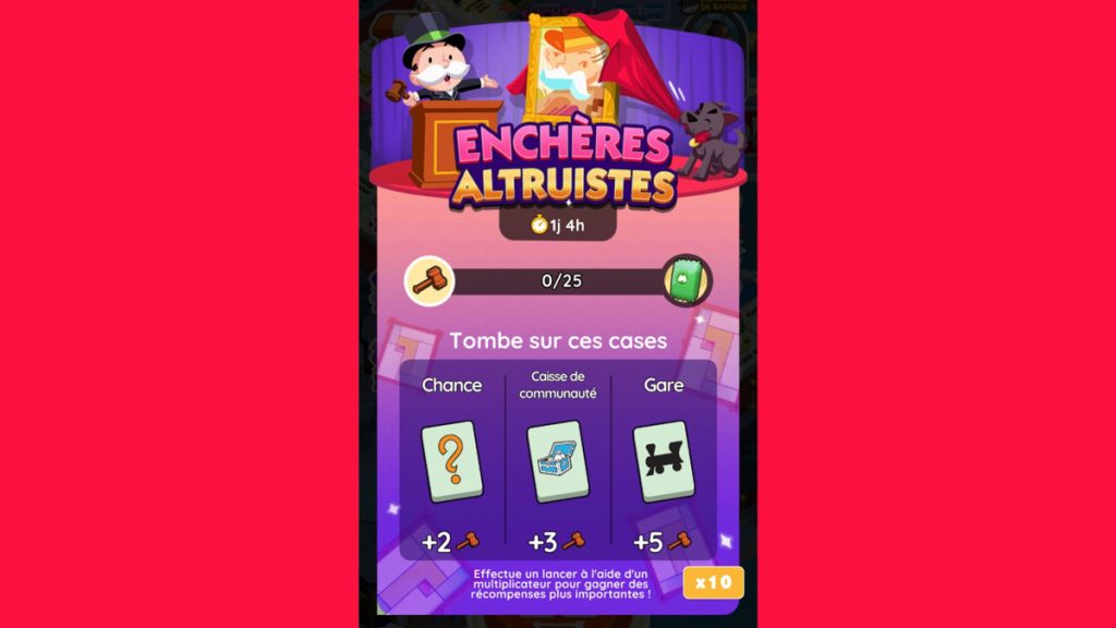 Enchères altruistes Monopoly GO, paliers, récompenses et durée pour l’événement d’avril 2024