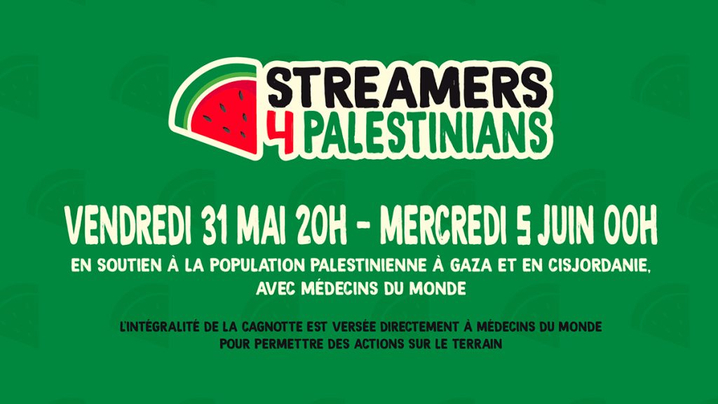 Streamers4Palestinians date, participants et toutes les infos sur l’événement en soutien à la Palestine