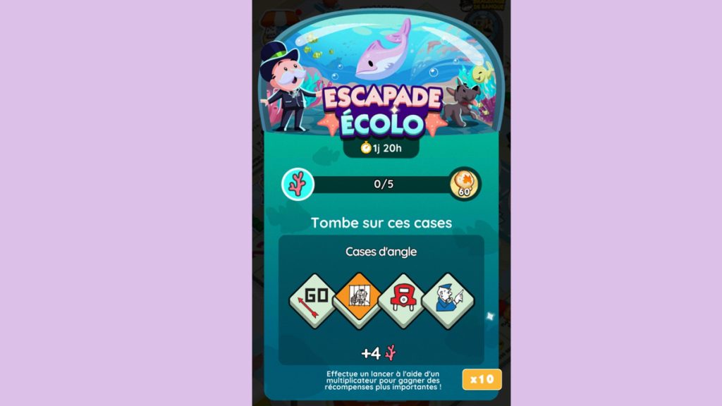 Escapade écolo Monopoly GO, paliers, récompenses et durée pour l’événement de juin 2024