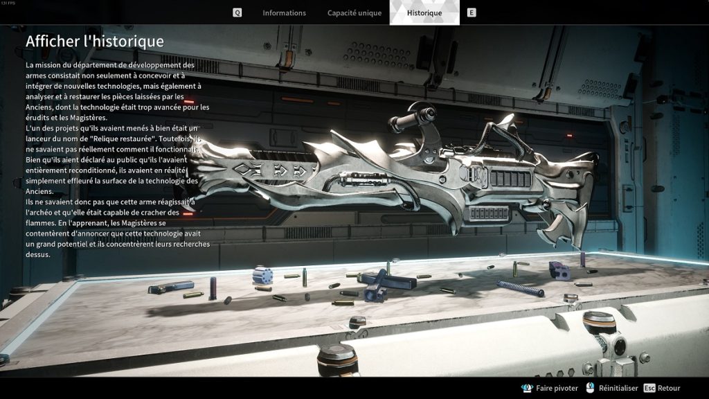 Relique restaurée (Restored Relic) comment obtenir l’arme dans The First Descendant ?