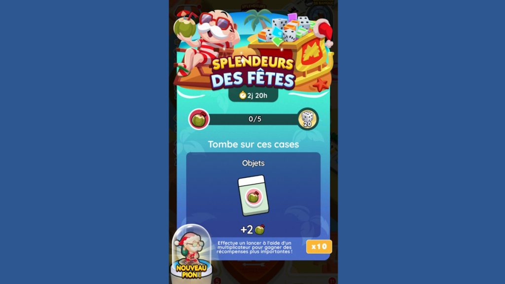 Splendeurs des fêtes Monopoly GO, paliers, récompenses et durée pour l’événement de juillet 2024