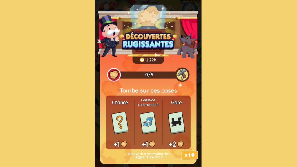 Découvertes rugissantes Monopoly GO, paliers, récompenses et durée pour l’événement d’août 2024