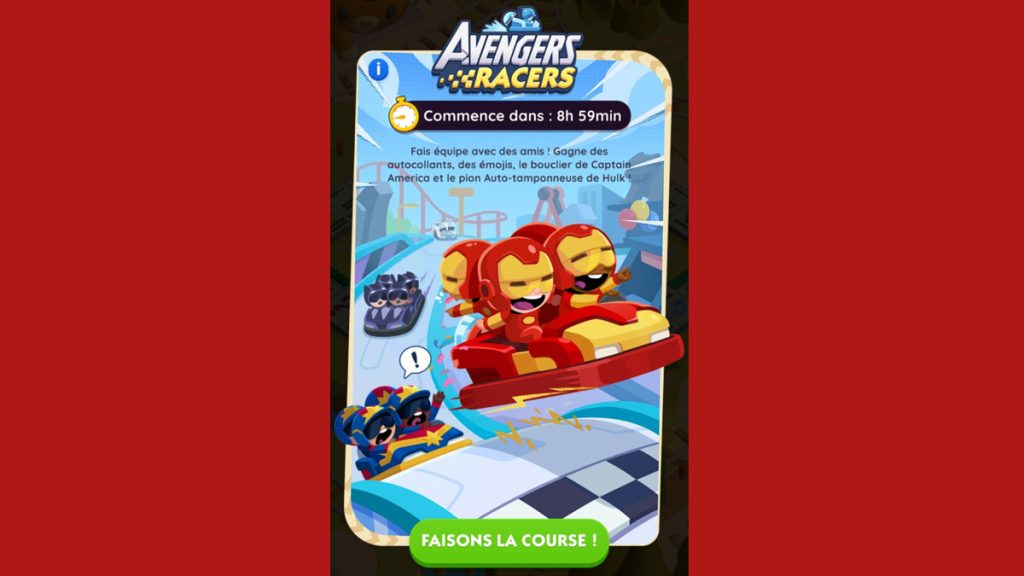 Avengers Racers Monopoly GO, paliers, récompenses et durée pour l’événement Partenaires d’octobre 2024