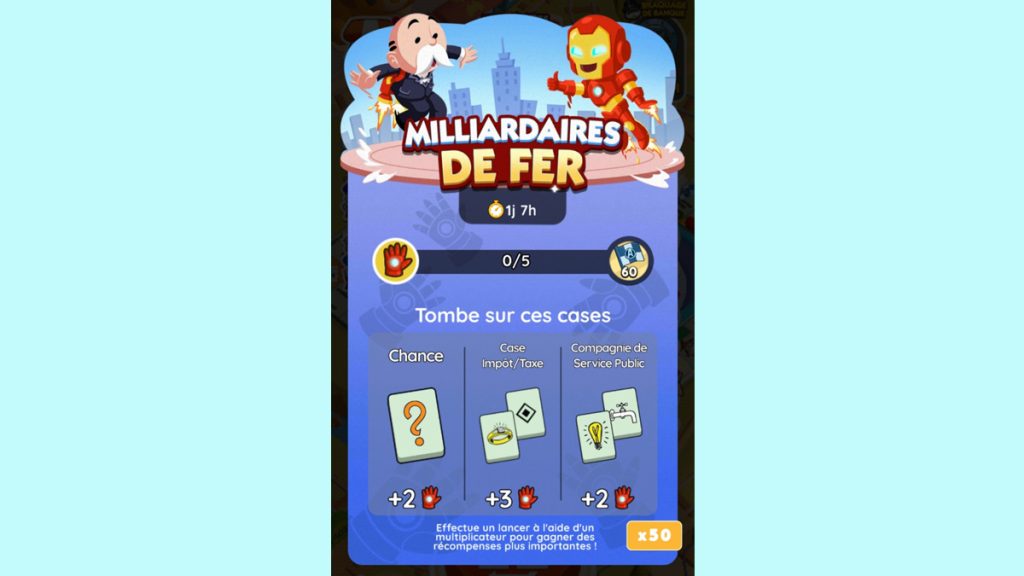 Milliardaires de fer Monopoly GO, paliers, récompenses et durée pour l’événement d’octobre 2024