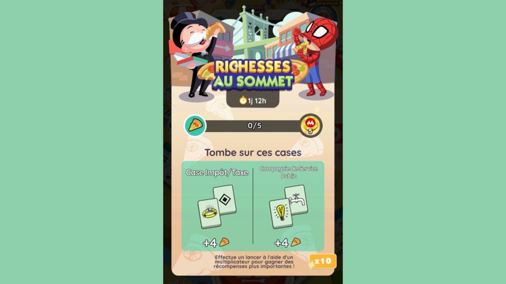 Richesses au sommet Monopoly GO, paliers, récompenses et durée pour l’événement d’octobre 2024