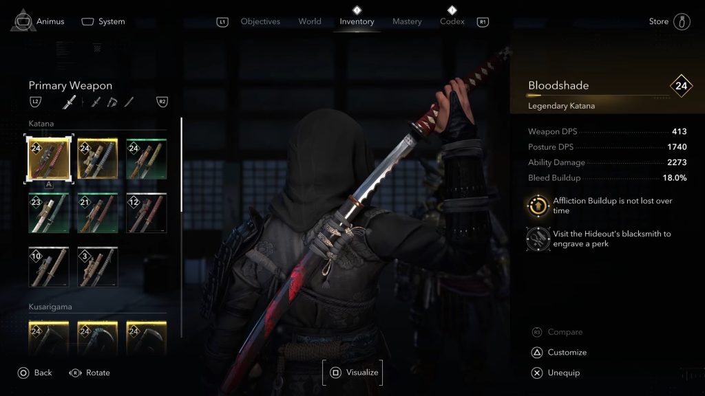 Ombre Sanguinaire (BloodShade) : comment récupérer le katana légendaire dans Assassin’s Creed Shadows ?