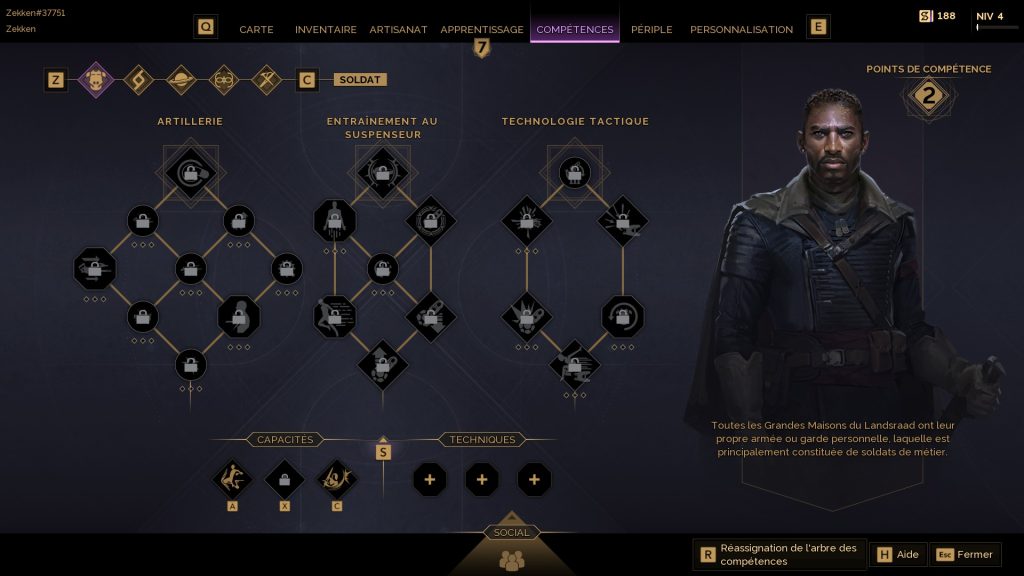 Build Soldat/Trooper sur Dune Awakening : quels sorts prendre dans l’arbre de compétences de la classe ?