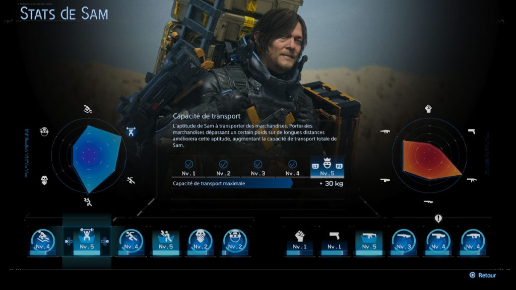 Toutes les statistiques de Sam et comment les améliorer dans Death Stranding 2 ?
