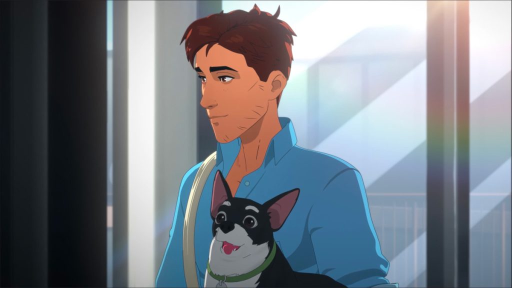 Robert Robertson et son chien, Beef, dans Dispatch.