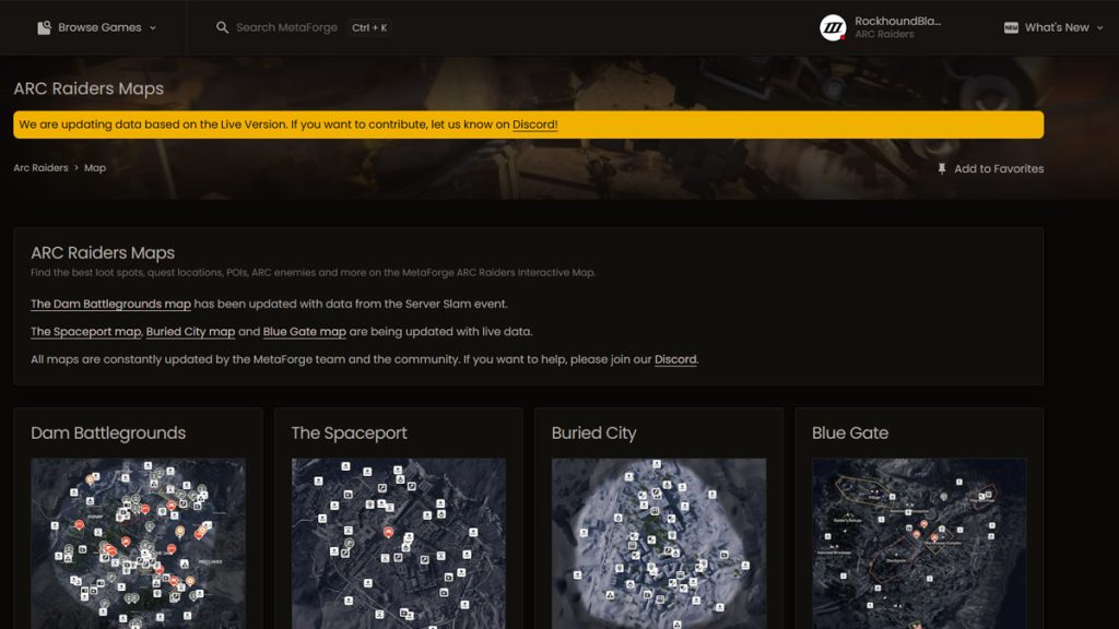 Metaforge ARC Raiders : comment accéder aux cartes interactives et aux événements du jour ?